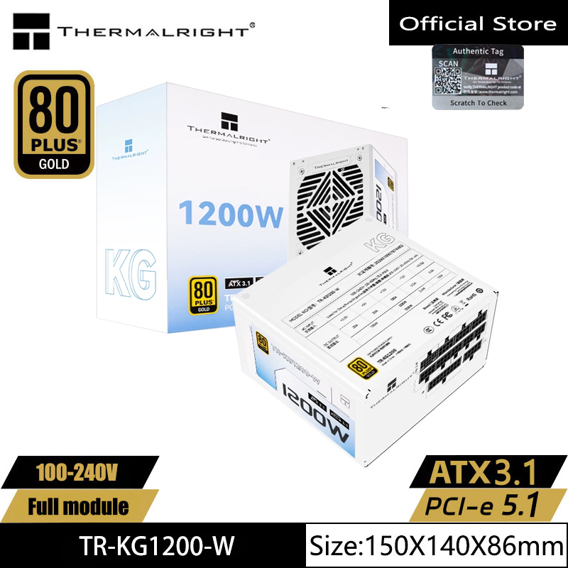 1000W White Modular Power Supply - Блок питания Thermalright TR-KG1200-W/1000-W White Gold,
